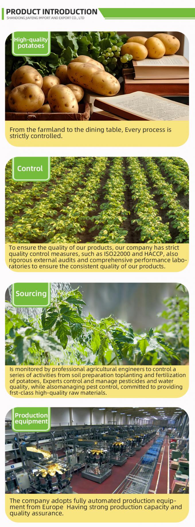 Automatyczne mrożone frytki mrożone frytki ekologiczne IQF frytki ziemniaczane masowe opakowanie 10 kg świeży materiał 2