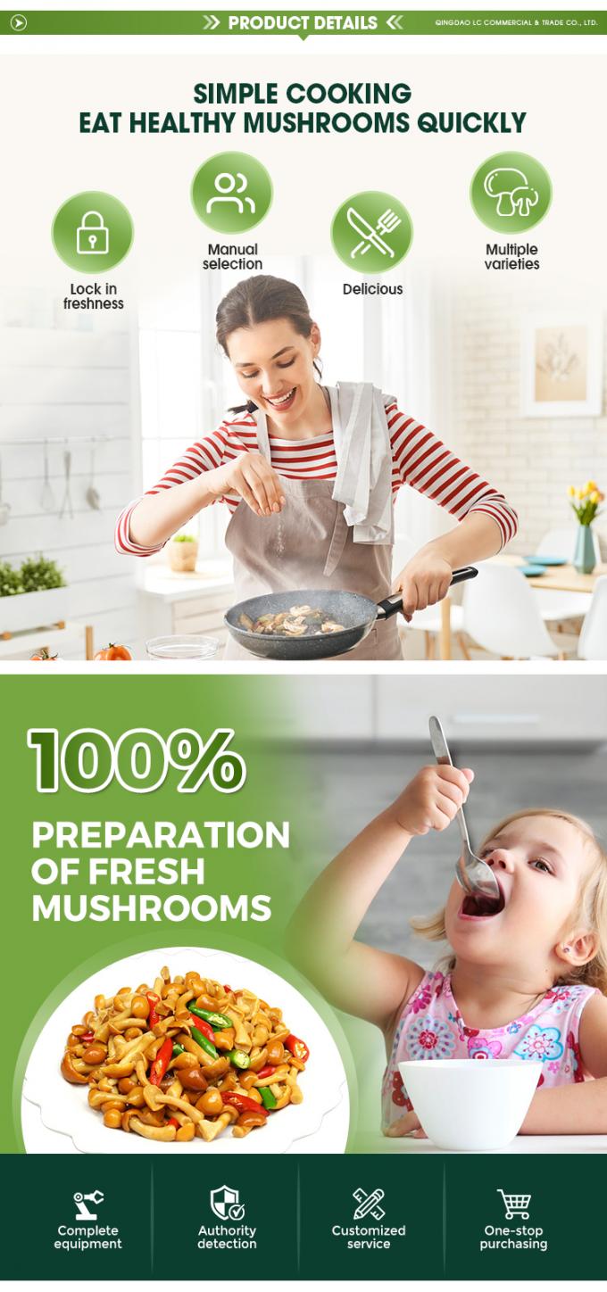 Dzikie uprawiane grzyby ekologiczne zdrowe naturalne odżywcze świeże całe grzyby mrożone IQF zamrożone Nameko 2