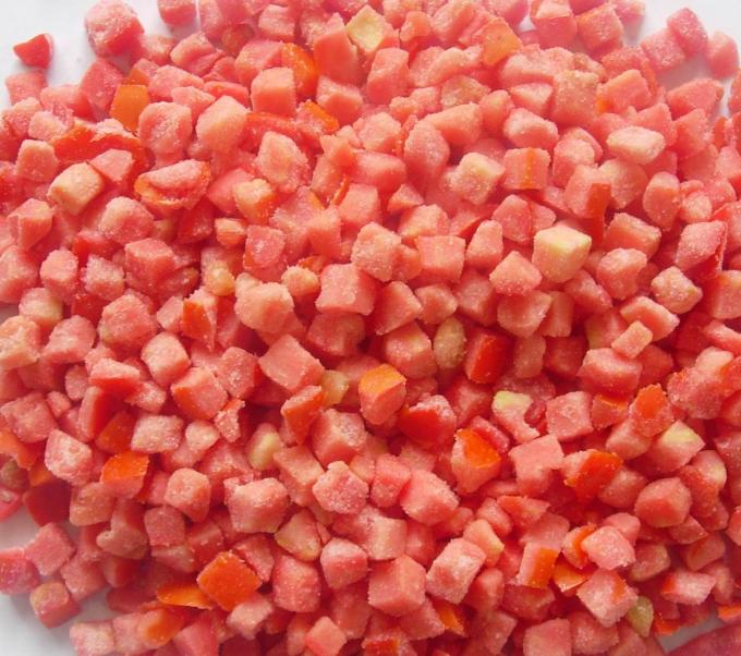 HALAL Certified Frozen Vegetables Factory IQF Tomato Dices 10 mm Zamrożone pomidory w Chinach 0
